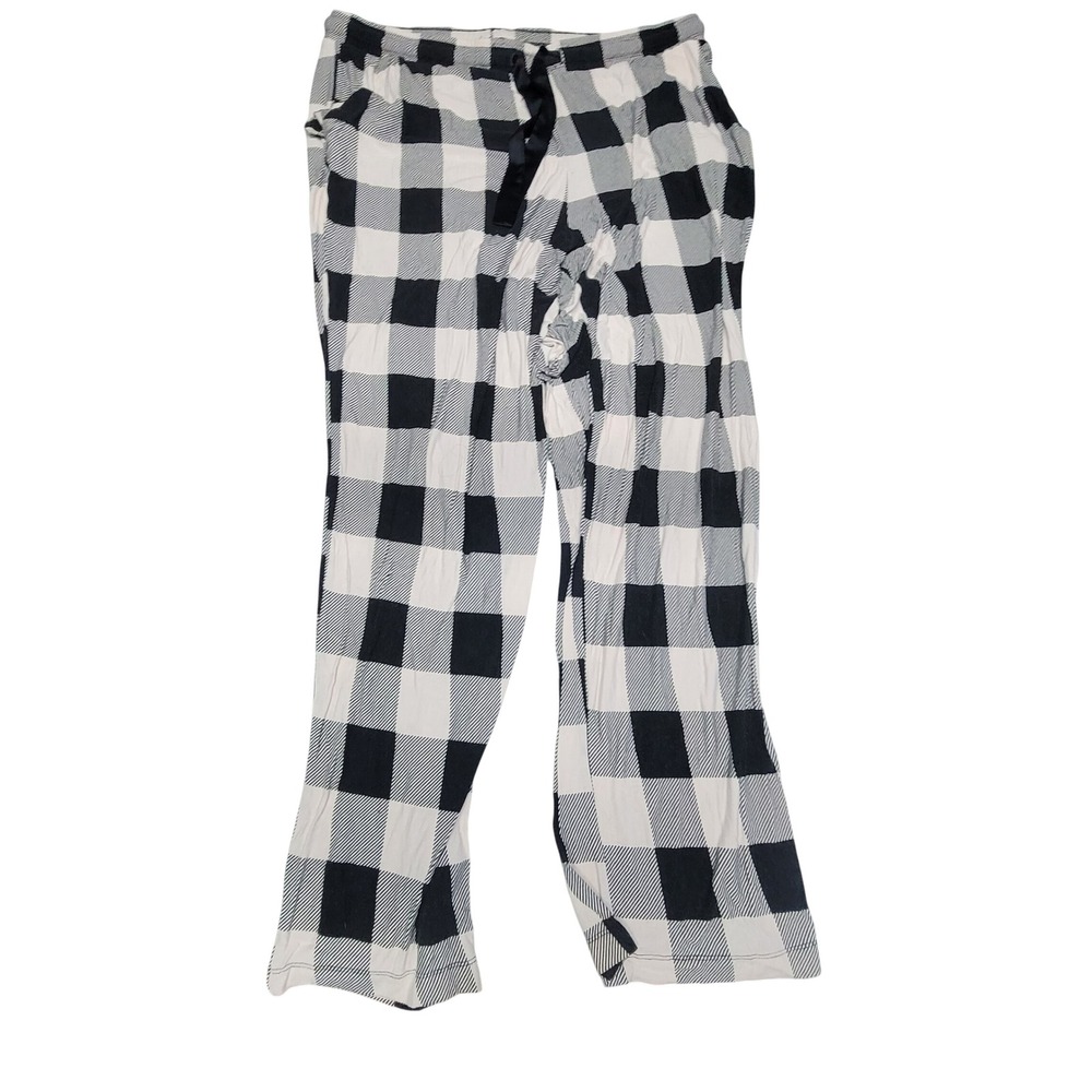 Torrid Super Soft Sleep Pajama Set Buffalo Plaid Black White 2 Piece Plus Size 2